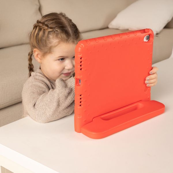 imoshion Cover Antishoc Speciale Bambini con Manico iPad 10.2 (2019 / 2020 / 2021) - Rosso