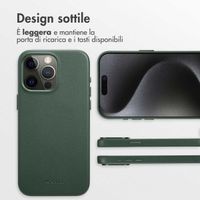Accezz Cover in Pelle con MagSafe Apple iPhone 15 Pro Max - Cedar Green