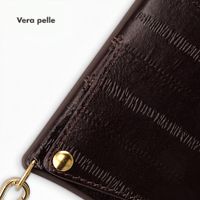 Selencia Nova cover posteriore in vera pelle con portacarte Apple iPhone 15 Pro - Dark Chocolate