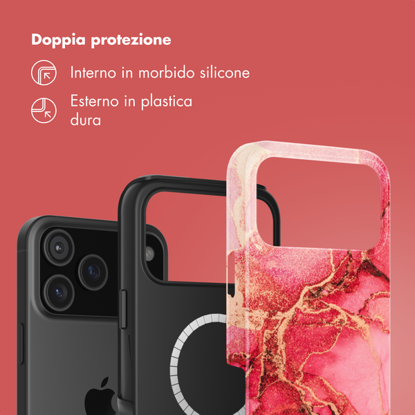 Selencia Cover posteriore Vivid con MagSafe Apple iPhone 17 Pro Max - Rosy Marble