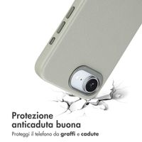 Accezz Cover in Pelle con MagSafe Apple iPhone 17e / 16e - Light Grey