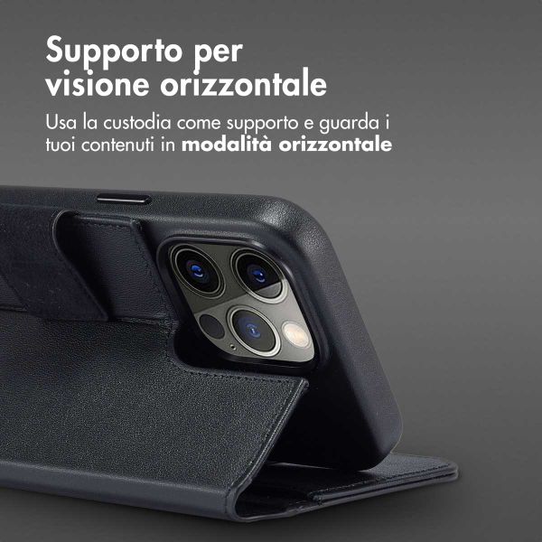 Accezz Cover in pelle 2 in 1 con MagSafe Apple iPhone 15 Pro Max - Onyx Black