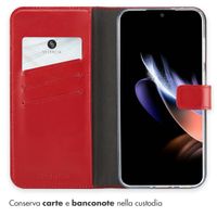 Selencia Cover a libro in vera pelle Samsung Galaxy A36 / A56 - Rosso