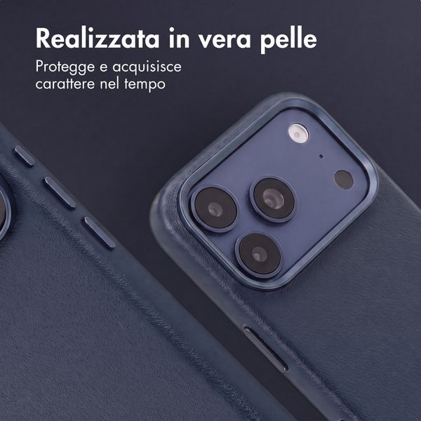 Accezz Cover in Pelle con MagSafe Apple iPhone 18 Pro Max / 17 Pro Max - Nightfall Blue
