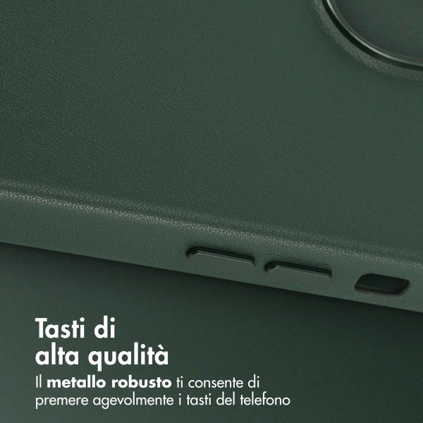 Accezz Cover in Pelle con MagSafe Apple iPhone 13 - Cedar Green