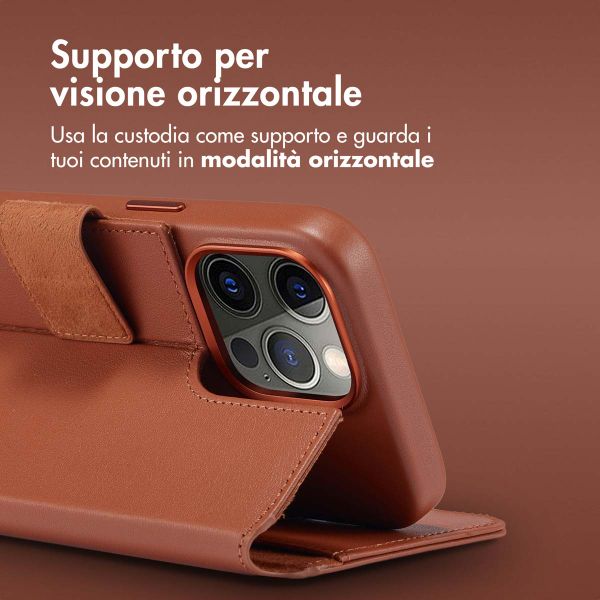 Accezz Cover in pelle 2 in 1 con MagSafe Apple iPhone 15 Pro Max - Sienna Brown