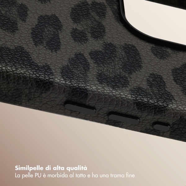 Selencia Cover Sabi Stampa pantera con MagSafe Apple iPhone 15 Pro Max - Midnight Black