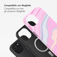 Selencia Cover posteriore Vivid con MagSafe Apple iPhone 15 - Pastel Lipstick Marble