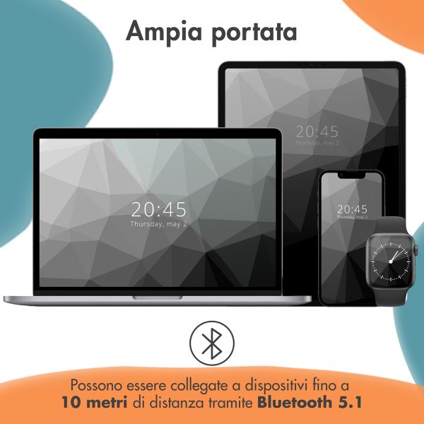 imoshion Cuffie Bluetooth Kids Dino - Cuffie per bambini con limitatore di decibel - Cuffie wireless + cavo AUX - Petrol Green / Orange