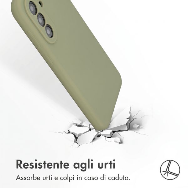 Accezz Cover Posteriore in Silicone Liquido Samsung Galaxy A37 (5G) - Cooper Green