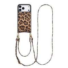 Selencia Cover per telefono Nova con cordino e portacarte Apple iPhone 17 Pro Max - Leopard