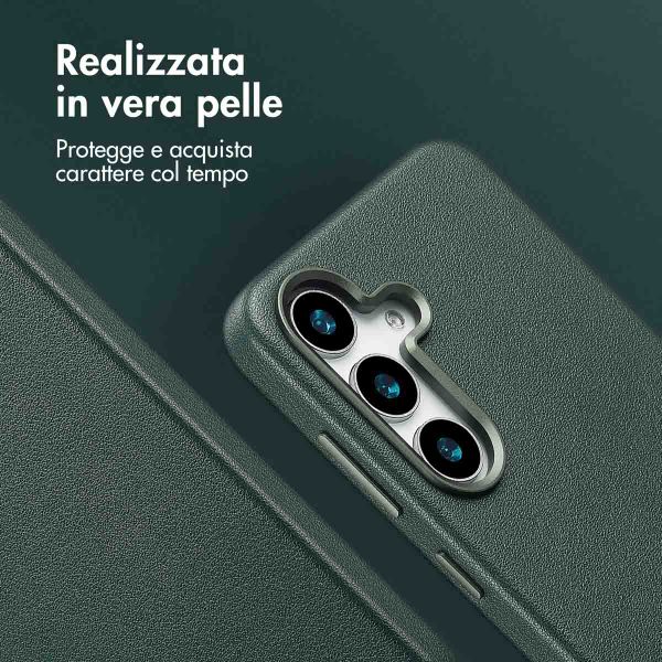 Accezz Cover in Pelle con MagSafe Samsung Galaxy S25 - Cedar Green