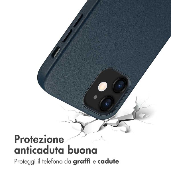 Accezz Cover in Pelle con MagSafe Apple iPhone 12 (Pro) - Nightfall Blue