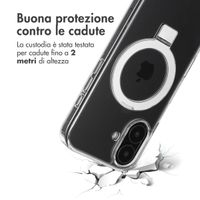 Accezz Cover con anello e supporto con MagSafe Apple iPhone 16 - Trasparente