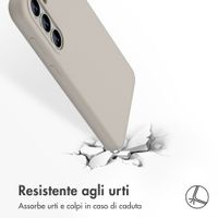 Accezz Cover in silicone liquido con MagSafe Samsung Galaxy S26 Plus - Stone