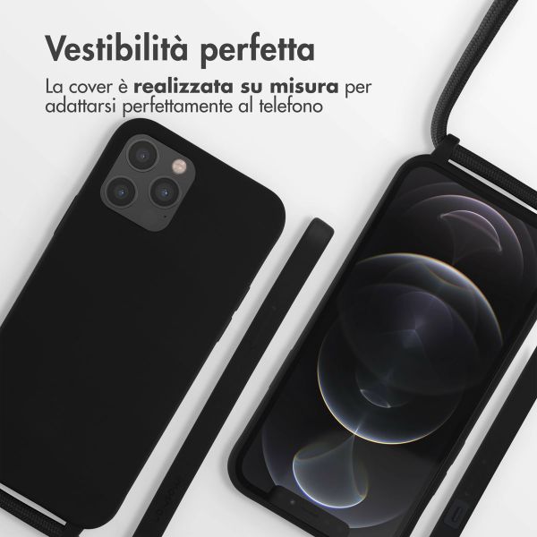 imoshion Cover in Silicone con Cordino Apple iPhone 12 (Pro) - Nero