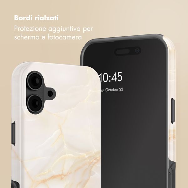 Selencia Cover Posteriore Vivid Apple iPhone 16 - Golden Beige Marble