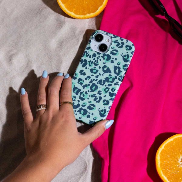 Selencia Cover posteriore Vivid con MagSafe Apple iPhone 15 - Wild Spots Light Blue
