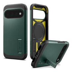 Spigen Cover Posteriore Corazzata Tough con MagSafe Google Pixel 11 - Abyss Green
