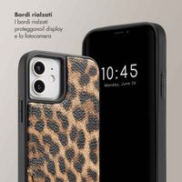 Selencia Cover per telefono Nova con cordino e portacarte Apple iPhone 12 (Pro) - Leopard