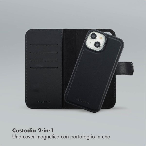 Selencia Libreria rimovibile Olyn con MagSafe Apple iPhone 15 - Nero
