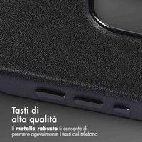 Accezz Cover in Pelle con MagSafe Apple iPhone 15 Pro Max - Onyx Black