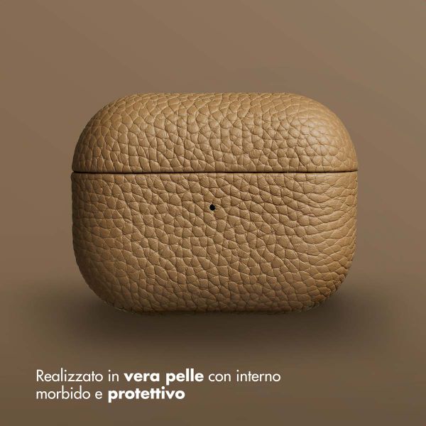 Accezz Cover in vera pelle  Apple AirPods Pro 2 - Taupe