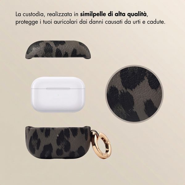 Selencia Cover Sabi stampa pantera  Apple Airpods Pro 3 - Midnight Black