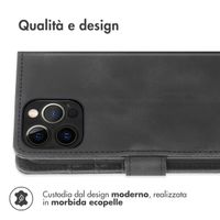 imoshion Cover a libro con Cordino Apple iPhone 12 (Pro) - Nero