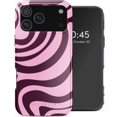 Selencia Cover posteriore Vivid con MagSafe Apple iPhone 17 Pro Max - Wavy Swirl Pink Plum