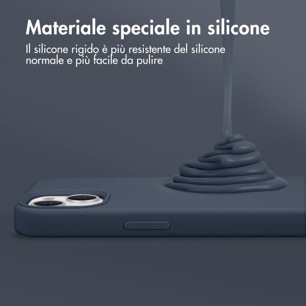 Accezz Cover in silicone liquido con MagSafe Apple iPhone 15 Pro Max - Blu scuro