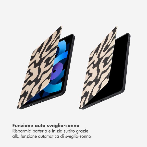 Selencia Cover per tablet Vivid Apple iPad Air 11 pollici (2026) M4 / (2025) M3 / (2024) M2 / Air 5 (2022) / Air 4 (2020) - Art Wave Black