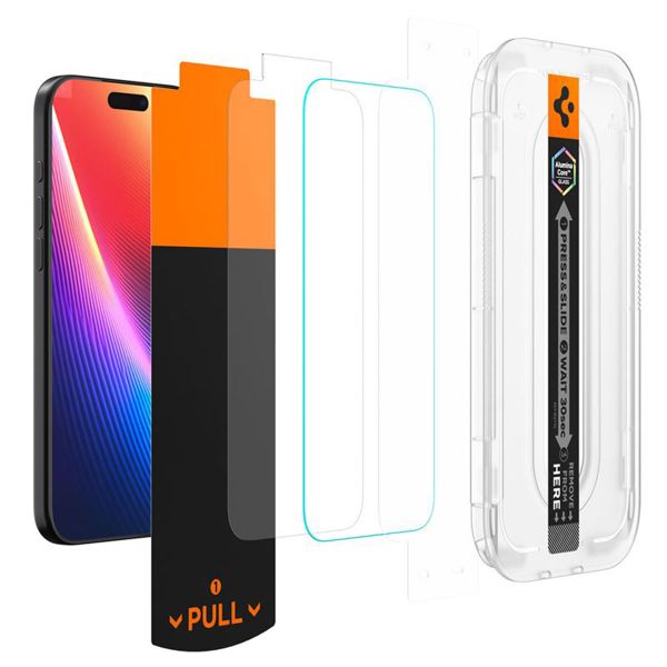 Spigen Vetro temperato privacy GLAStR EZ Fit + Applicatore - confezione da 1 Apple iPhone 17 Pro