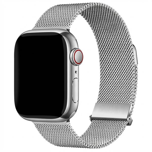 imoshion Milanees magnetisch bandje Apple Watch | 44/45/46/49 mm - Zilver