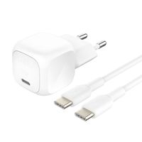 Belkin Caricatore USB-C compatto BoostCharge 20W con cavo USB-C a USB-C - 1 metro - Bianco
