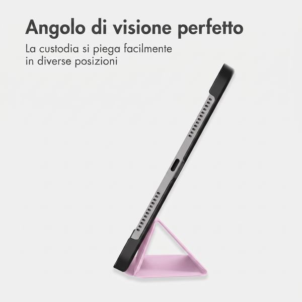 imoshion Cover a libro Trifold Apple iPad 11 (2025) 11 pollici A16 / iPad 10 (2022) 10.9 pollici - Rosa
