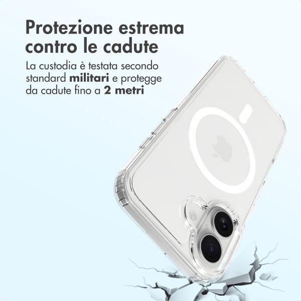Accezz Cover posteriore Xtreme Impact con MagSafe Apple iPhone 16 - Trasparente