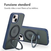 Accezz Cover con anello e supporto con MagSafe Apple iPhone 15 - Blu