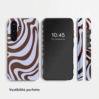 Selencia Cover posteriore Vivid con MagSafe Samsung Galaxy S25 - Dream Swirl Chocolate