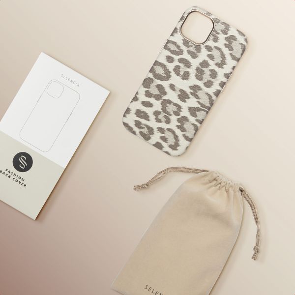 Selencia Cover Sabi Stampa pantera con MagSafe Apple iPhone 13 - Soft Ivory