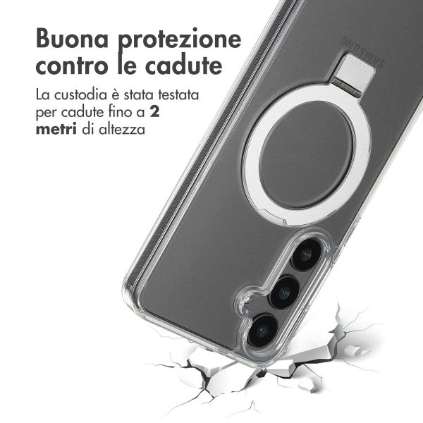 Accezz Cover con anello e supporto con MagSafe Samsung Galaxy S24 Plus - Trasparente
