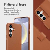 Accezz Cover in pelle 2 in 1 con MagSafe Samsung Galaxy S25 Plus - Sienna Brown