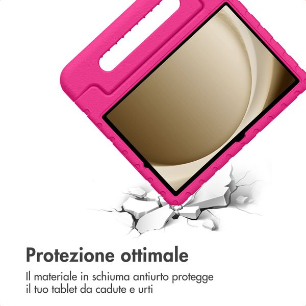 imoshion Cover Posteriore Kidsproof con Maniglia Samsung Galaxy Tab A11 Plus / A9 Plus - Rosa