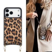 Selencia Cover per telefono Nova con cordino e portacarte Apple iPhone 17 Pro Max - Leopard
