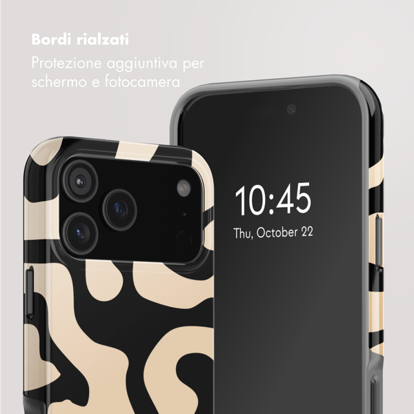 Selencia Cover posteriore Vivid con MagSafe Apple iPhone 17 Pro Max - Art Wave Black