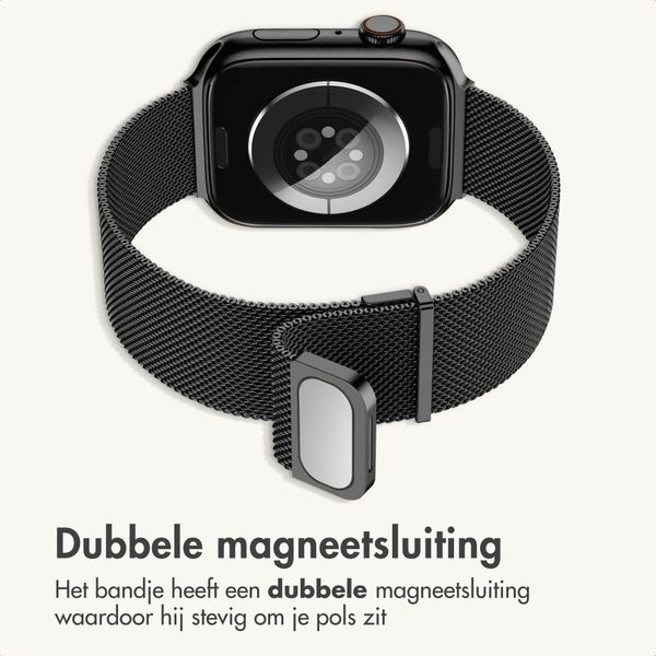 imoshion Milanees magnetisch bandje Apple Watch | 38/40/41/42 mm - Zwart