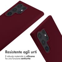 imoshion Cover in Silicone con Cordino Samsung Galaxy S24 Ultra - Rosso scuro