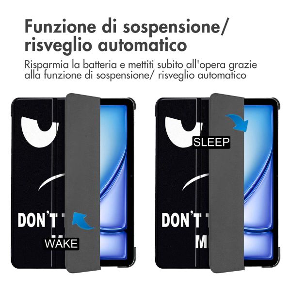imoshion Cover Trifold Design Apple iPad Air 13 pollici (2026) M4 / (2025) M3 / (2024) M2 - Don't touch