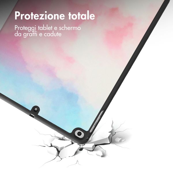 imoshion Cover Trifold Design Apple iPad 6 (2018) 9.7 pollici / iPad 5 (2017) 9.7 pollici / Air 2 (2014)/Air 1 (2013) - Sky