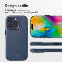 Accezz Cover in Pelle con MagSafe Apple iPhone 16 Pro - Nightfall Blue